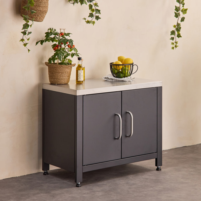 Module de cuisine extérieure acier L80cm GRIMAUD