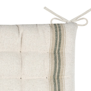 Galette de chaise  -  - Effet tapissier d'antan - Vert