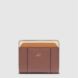 Piquadro Portefeuille femme avec porte-monnaie, porte-cartes de crédit et protection RFID