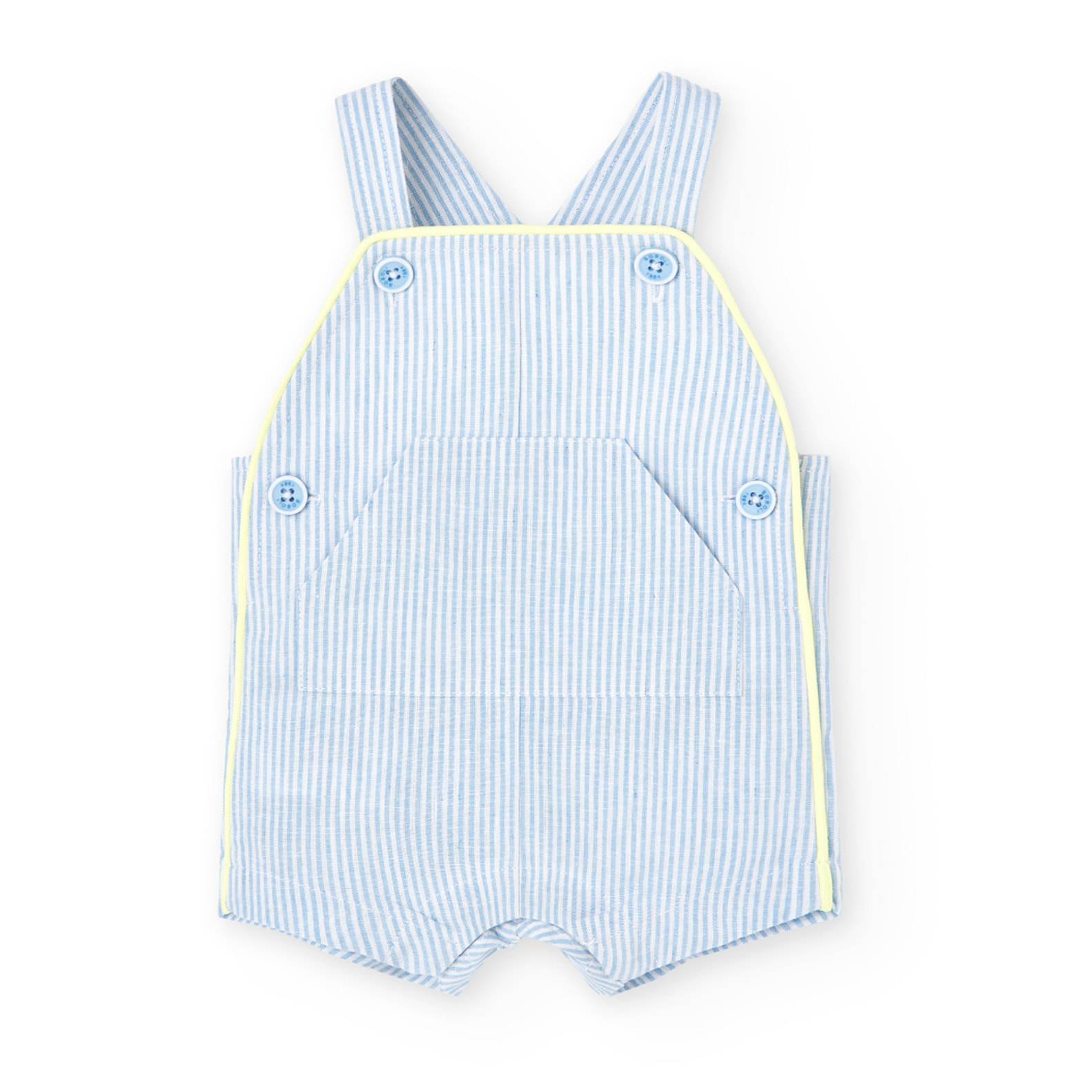 Conjunto combinado bebé niño, estampado rayas, azul claro
