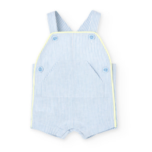 Conjunto combinado bebé niño, estampado rayas, azul claro