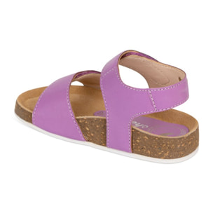 Sandalia Bios Piel  Cabra. VelcroMorado