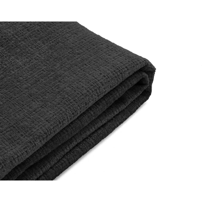 Housse en velours texturé pour canapé déhoussable Jake d'angle droit 5 places - Gris Anthracite
