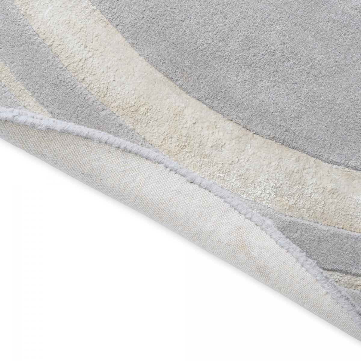 Tapis rond fait main en laine motif simple CHICDOUJ