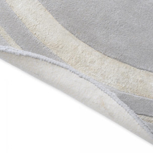 Tapis rond fait main en laine motif simple CHICDOUJ