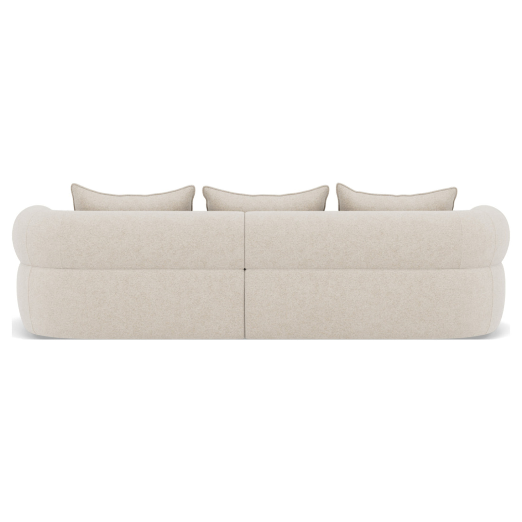 Angela - canapé d'angle droit 4 places en velours texturé - Beige