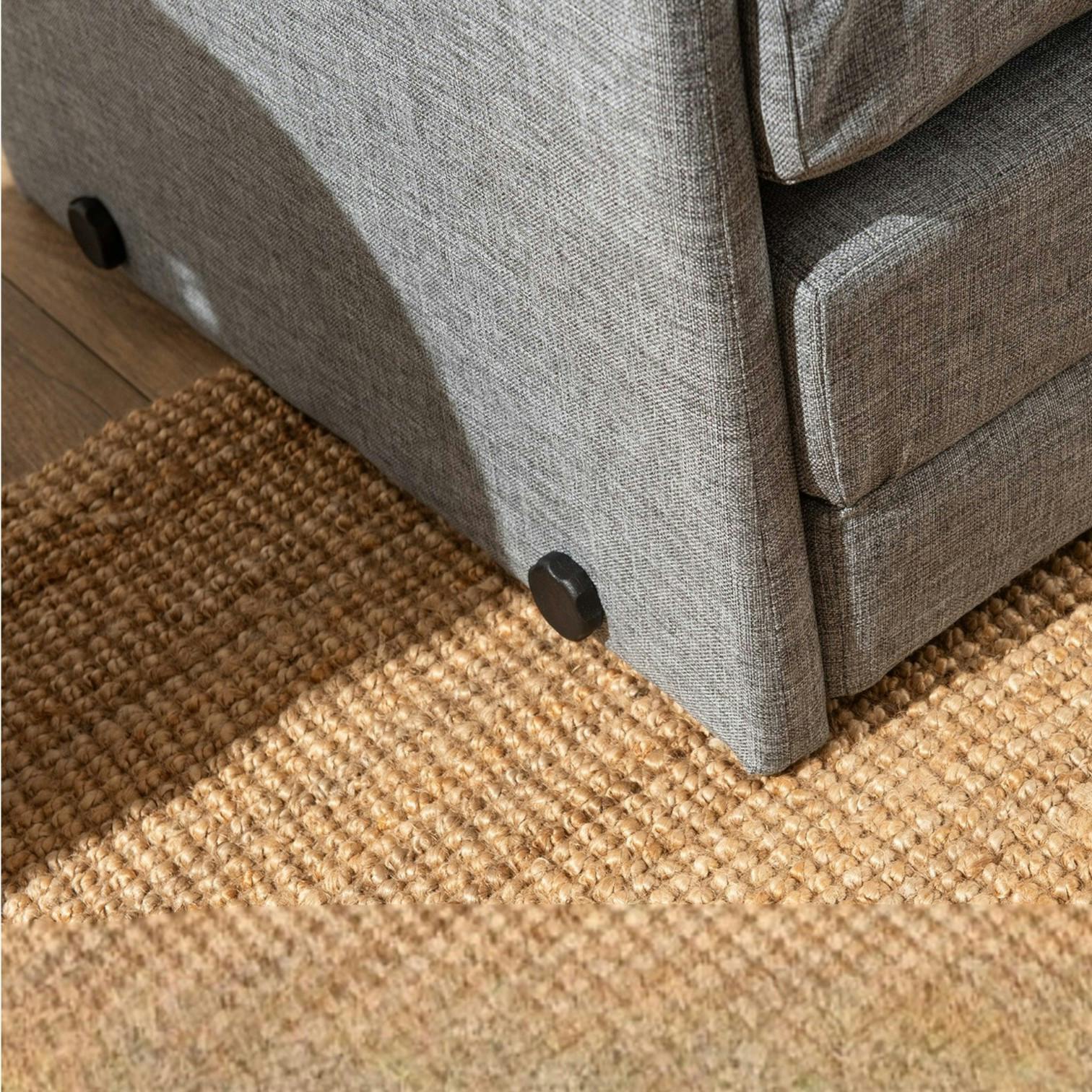 Fauteuil convertible gris lin 1 place couchage 200 cm ORURO