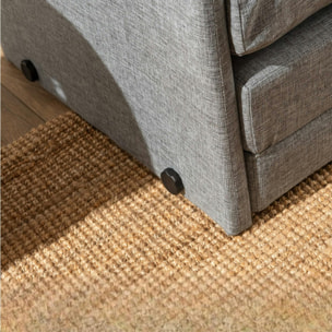 Fauteuil convertible gris lin 1 place couchage 200 cm ORURO