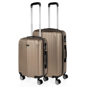 Maleta Itaca Sevron Set 2 Unidades Champagne