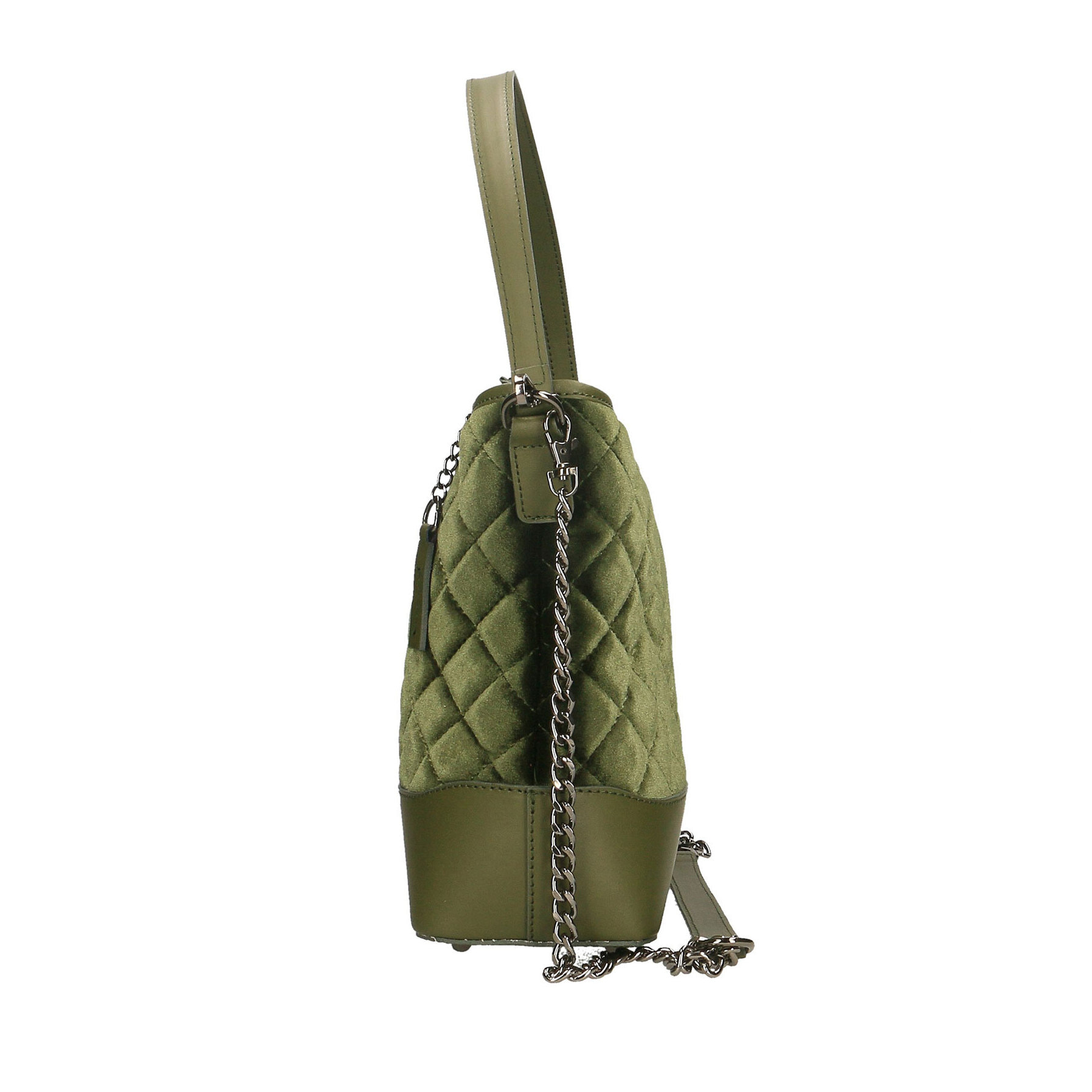 Borsa a spalla da donna In Velluto Made in Italy 31x25x11 cm