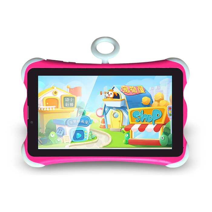 DAM Tablet Infantil K712 3G WiFi. SO Android 10. Pantalla 7'' 1024x600px. MTK 8321 Quad Core 2GB RAM + 16GB. Doble cámara. 20x2x13,5 Cm. Color: Rosa