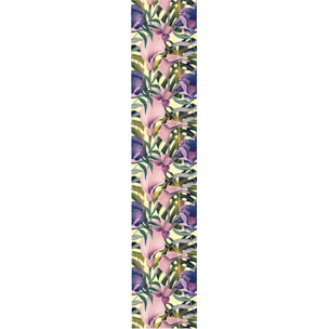 Papier peint intissé pré-encollé - TROPICAL FLEURS ROSES ET VIOLETTES - 1 rouleau