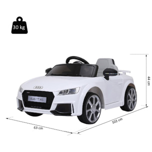 Véhicule électrique enfant TT RS 12 V 35 W V. max. 5 Km/h télécommande effets sonores + lumineux blanc