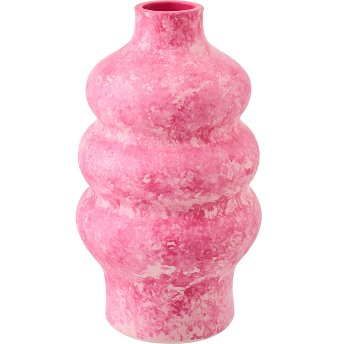 J-Line Vase - céramique - rose/blanc - small