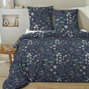 Parure housse de couette 3pcs 100% 100% coton 57 fils_lea marine