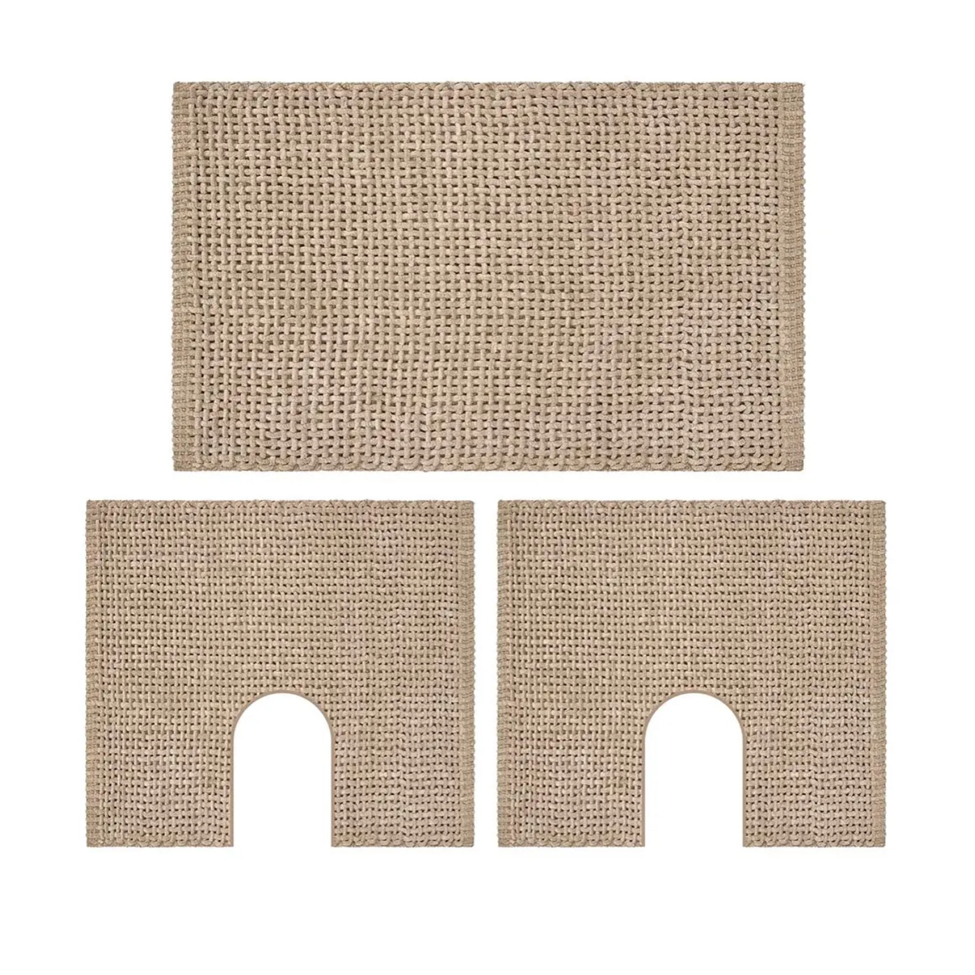 Tappeto bagno CRAZY CORDA in microfibra misto cotone, morbido antiscivolo lavabile in lavatrice, tappetino lavabo sanitari bagno