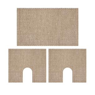 Tappeto bagno CRAZY CORDA in microfibra misto cotone, morbido antiscivolo lavabile in lavatrice, tappetino lavabo sanitari bagno