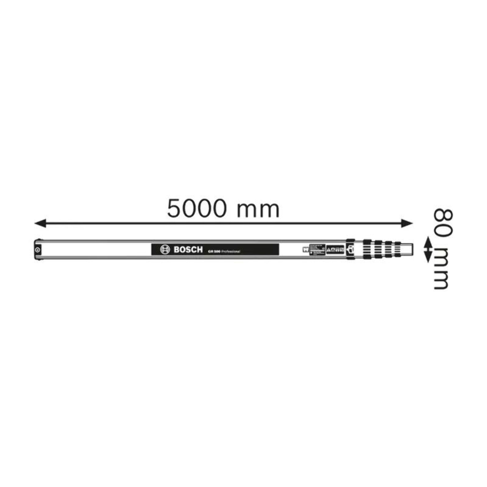 Mire télescopique de chantier GR 500 V2 - 5 m - BOSCH - 0601094600