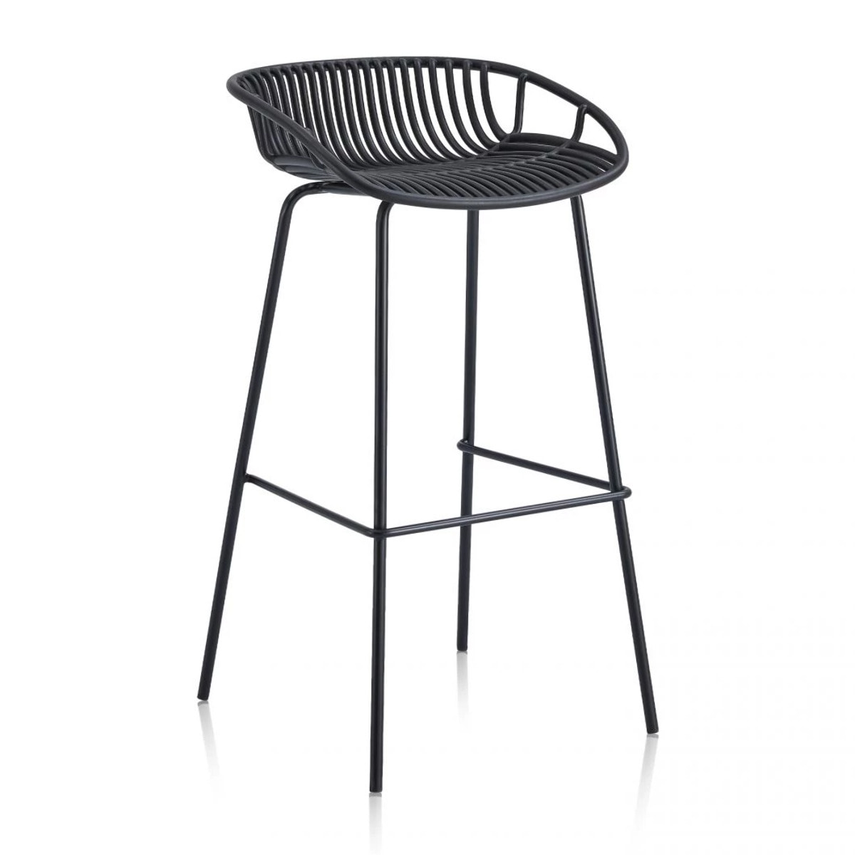 Pack 4 taburetes altos en negro 88x47 cm Ari Negro