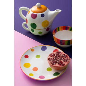 J-Line tasse + théière 'Tea For One' Ligne - porcelaine - mix - boîte cadeau