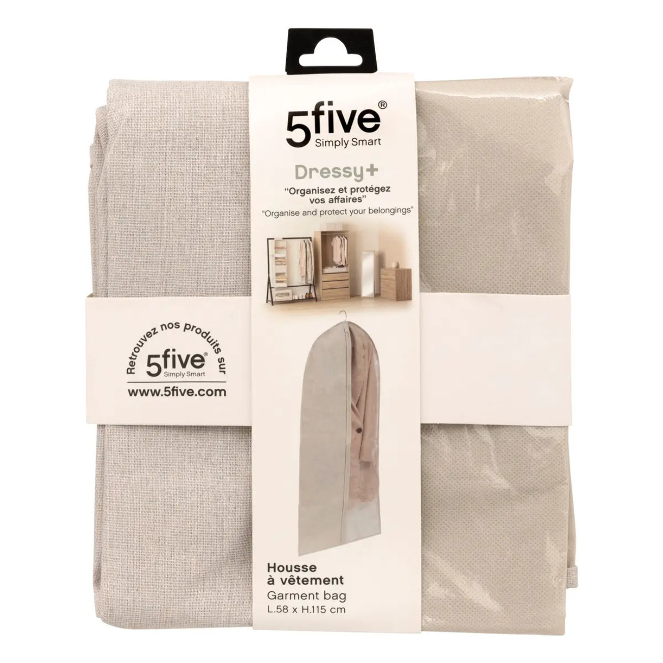 Housse de rangement "Groomy" pour vêtements 115x58cm