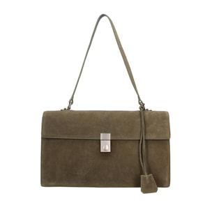 Borsa a spalla da donna Made in Italy - Lavinia Chic - Pelle Scamosciata - 34.5 x 21.0 x 10.0 cm