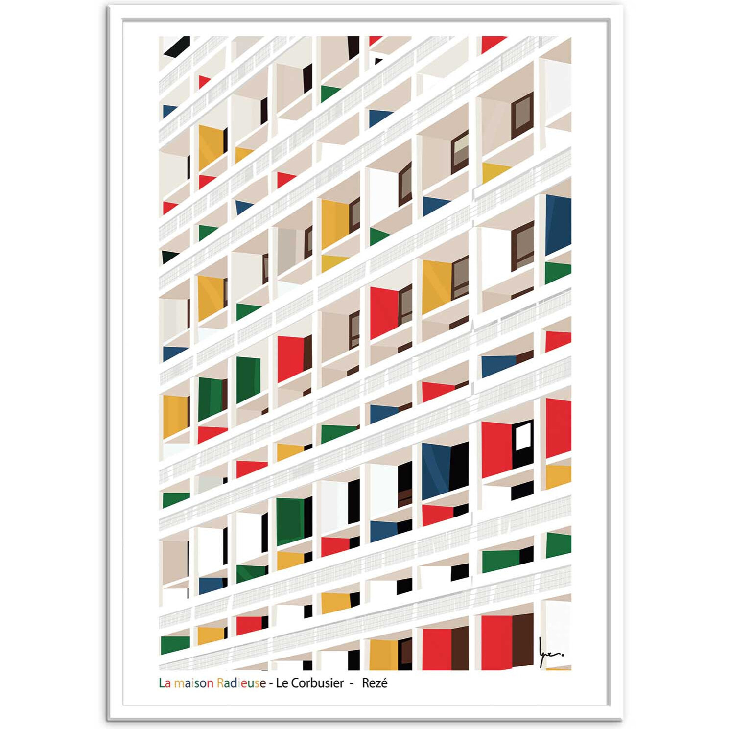 Affiche - La cité radieuse - LPX Illustration
