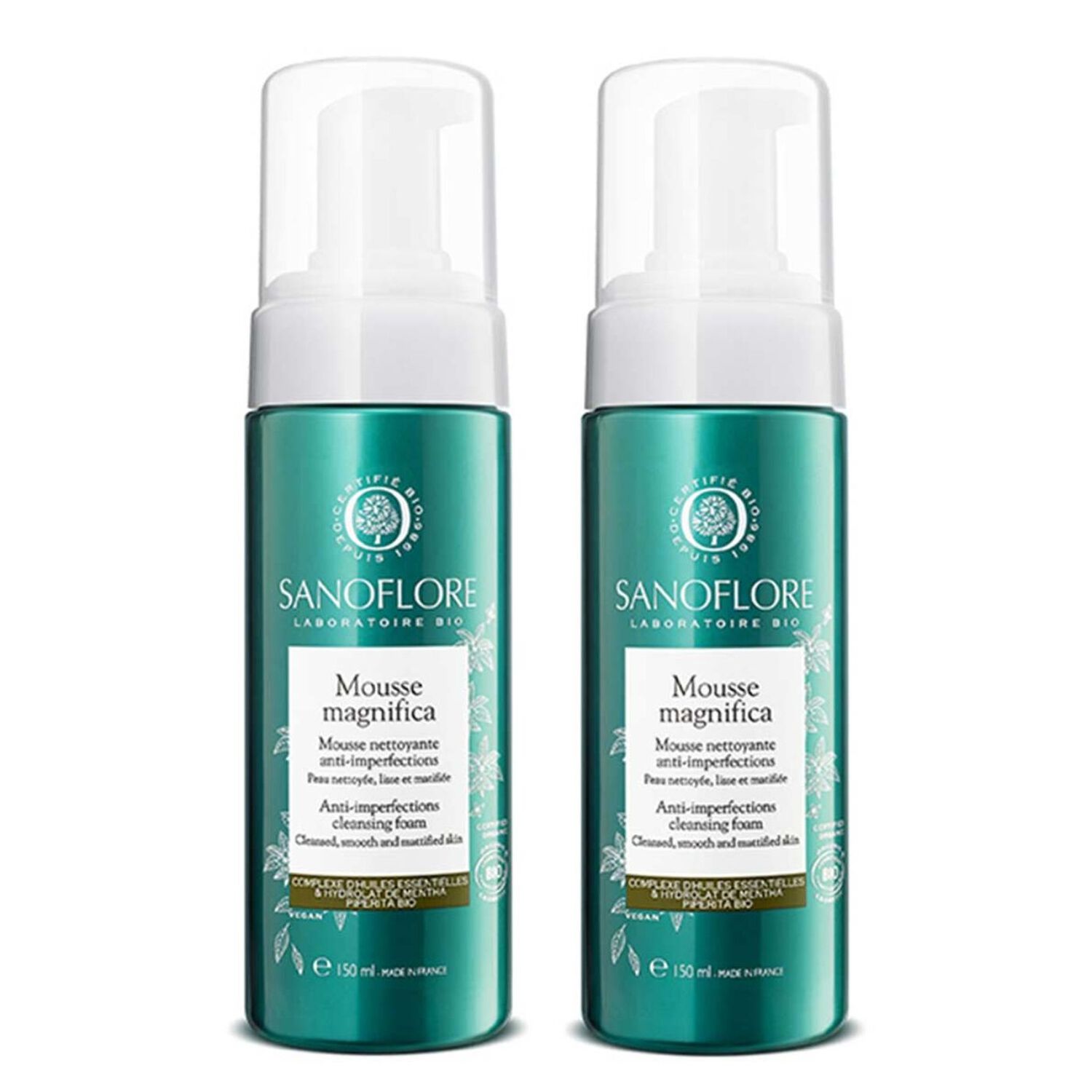 Mousse Magnifica - Mousse désincrustante anti-imperfections certifiée bio 2x150 ml