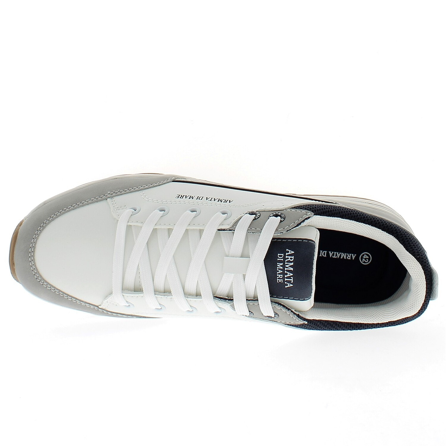 Armata di Mare Scarpe Uomo Sneakers Casual Stringate con Soletta Rimovibile in Memory Foam AMU 1L915 Off White
