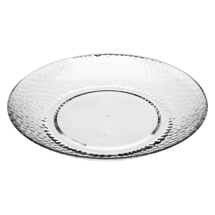 Assiette martelée "Estiva" transparent 27cm