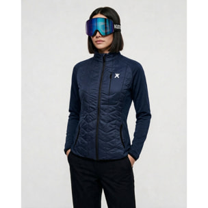 Chaqueta híbrida aislante para mujer KUSTOM MOTUS Hybrid Insulated - Azul marino