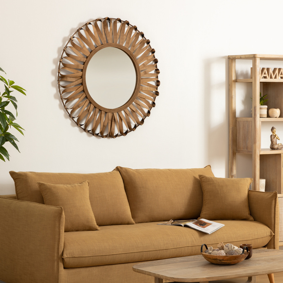 Miroir "Eve" - bambou D93 cm