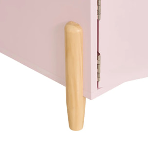 Table de chevet enfant Douceur rose 35,5x40cm