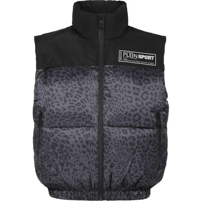 PLEIN SPORT Gilet corto LEOPARD