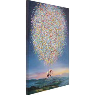 Peinture Touched éléphant fleurs nuit Kare Design