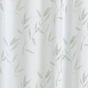 Voilage imprimé 'Bambou' - Vert Olive