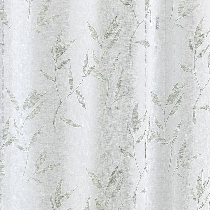 Voilage imprimé 'Bambou' - Vert Olive