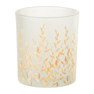 J-Line bougeoir Sally - verre - orange/transparent - small
