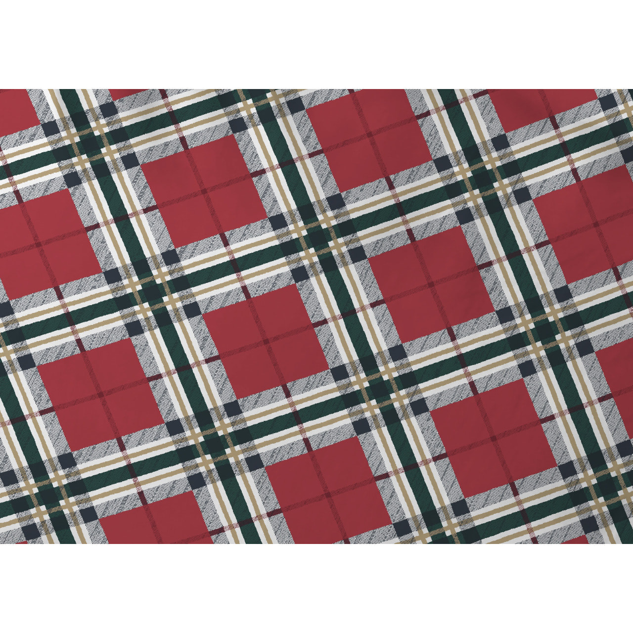 Parure Copripiumino In Flanella Fantasia Scozzese Disegno Tartan