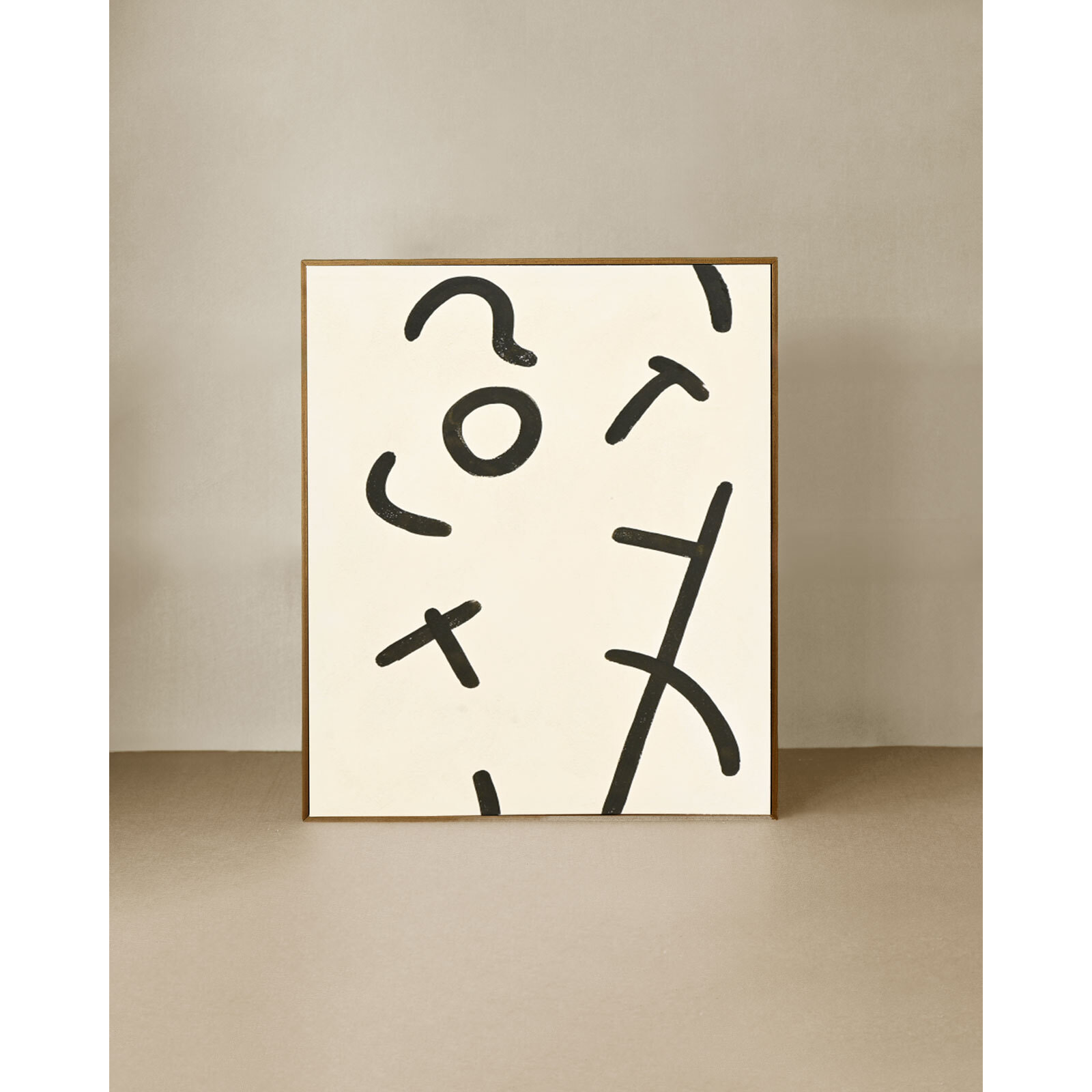 Cuadro blanco y negro decorativo sobre algodón con bastidor de madera pintado artesanalmente con pintura óleo en varias medidas