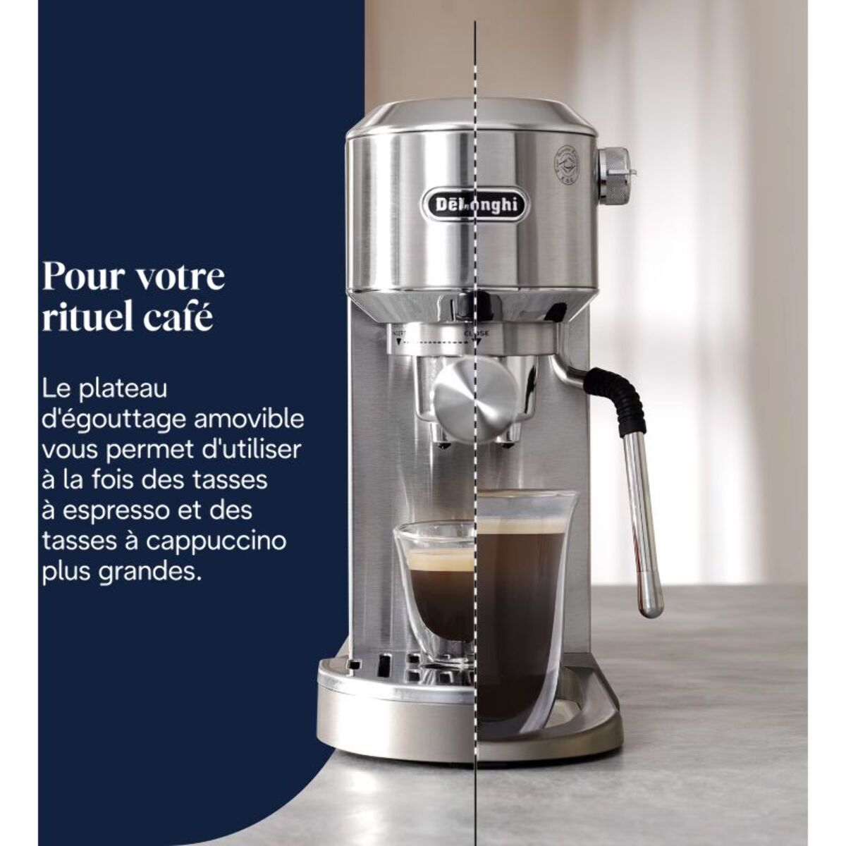 Machine à expresso DELONGHI Dedica Duo EC890.M - Metal