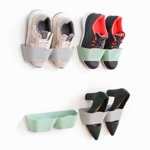 Meubles à chaussures avec adhésifs Shohold InnovaGoods Pack de 4 unités