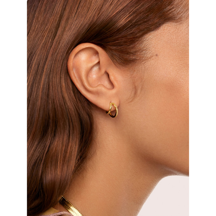 Orecchino Double Light Placcato Oro