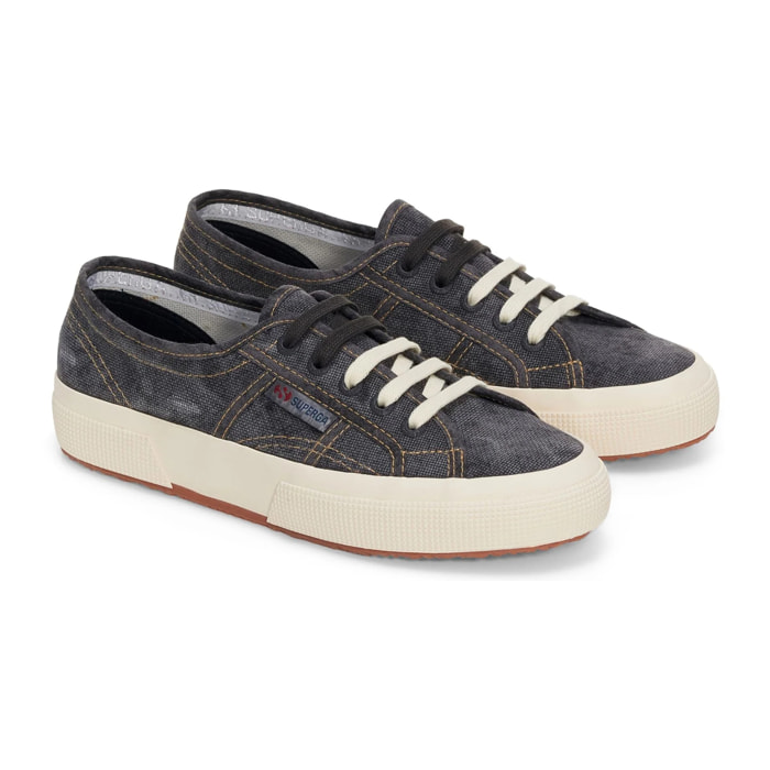 Le Superga Uomo Donna Nero 2750 Cotton Denim Destroyed