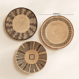 Panier mural tressé à la main au Zimbabwé 55-65cm LIMPO