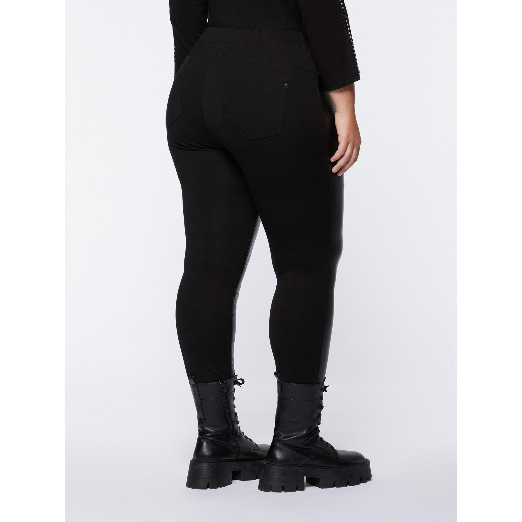 Fiorella Rubino - Pantaloni skinny in viscosa ECOVERO™ - Nero