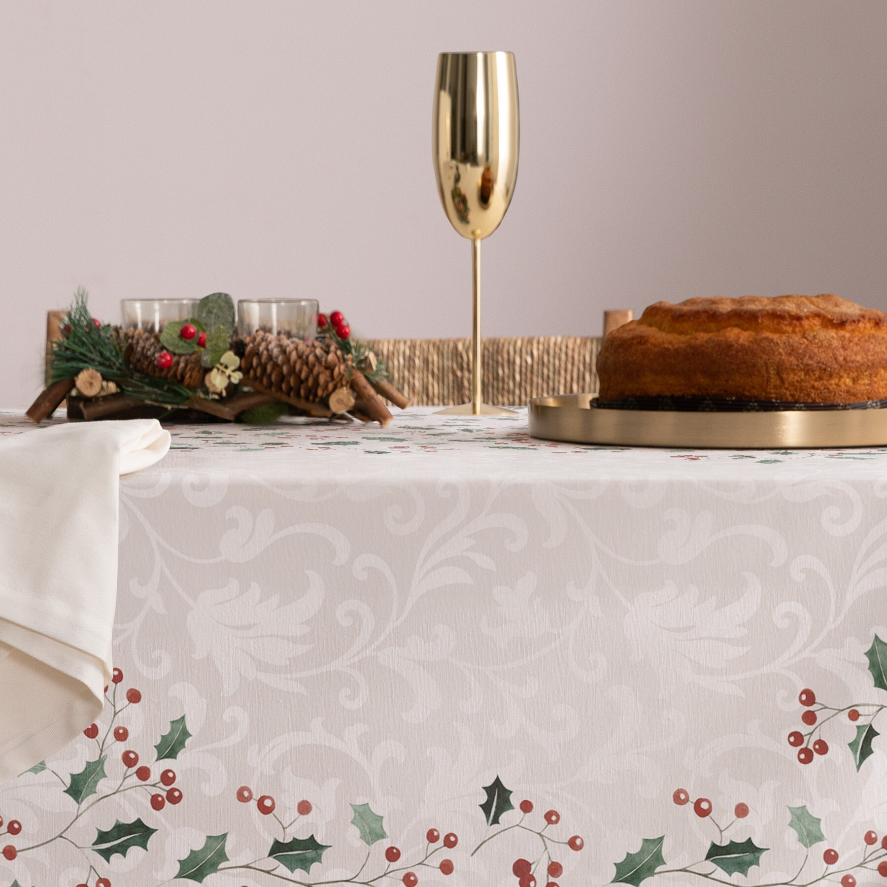 Mantel antimanchas SALLY GRANATE