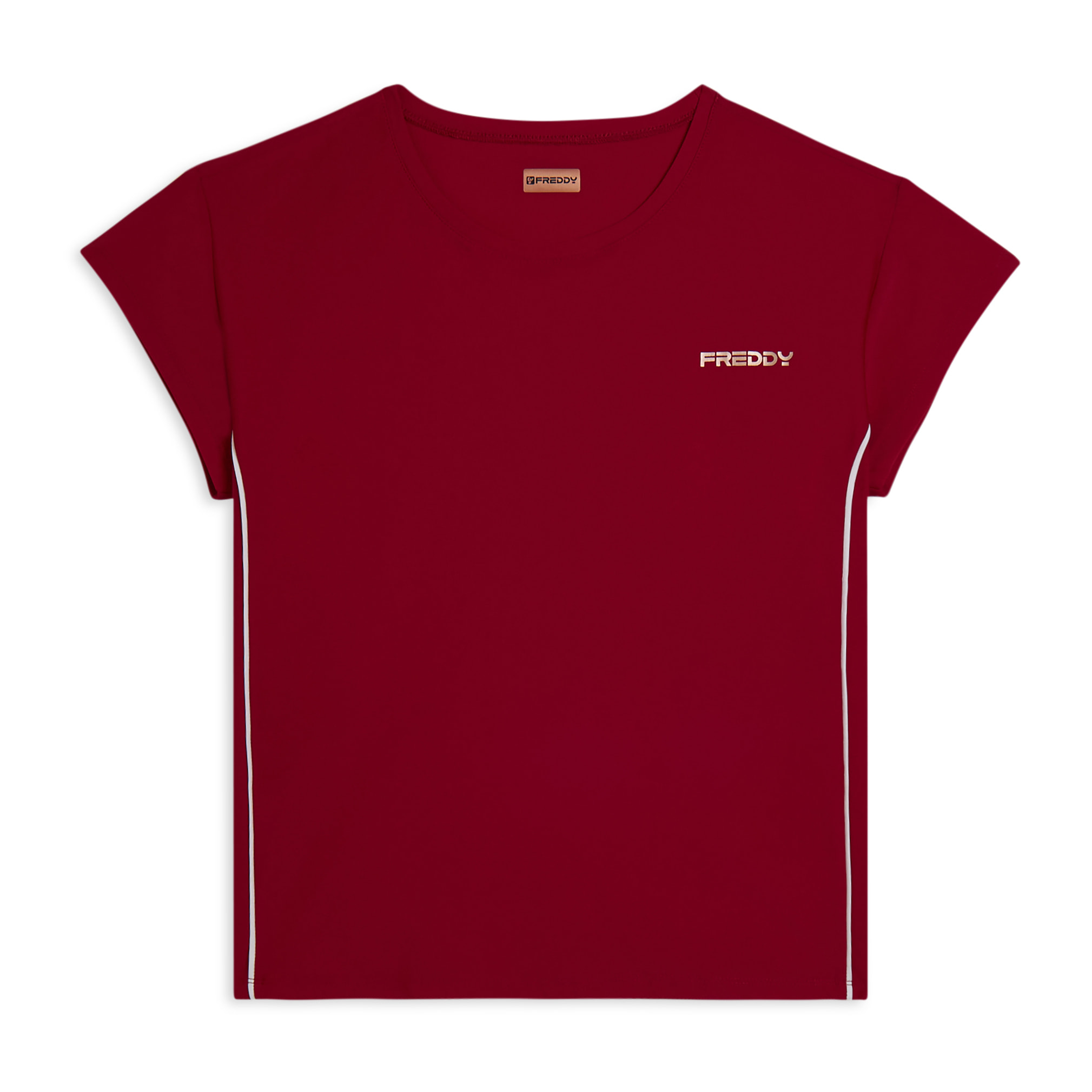 T-shirt tecnica con maniche ad aletta e profili a contrasto