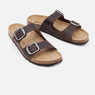 Sandalia Bio Piel Marrón - Cherokee