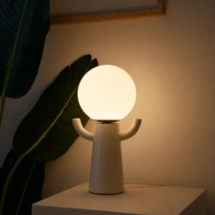 Lampe en céramique blanc cassé - Paul